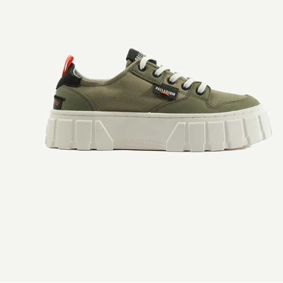 Palladium Green Platform PALLATOWER LO Sneaker 6.5 - Picture 1 of 8